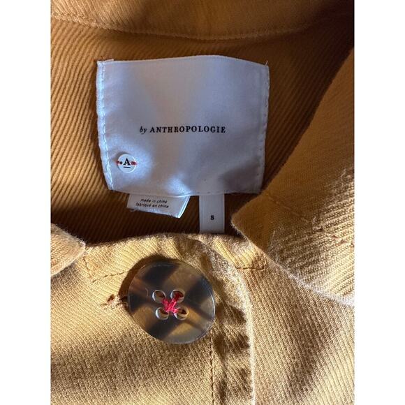 ANTHROPOLOGIE NORA flutter sleeve trucker jacket size Small - Picture 9 of 11